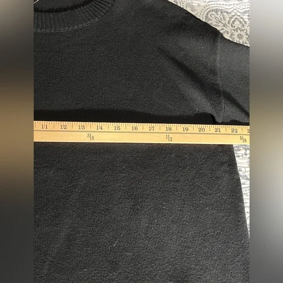 LOFT Classic Black Crew Neck Tunic Sweater Small NWT - Picture 5 of 10